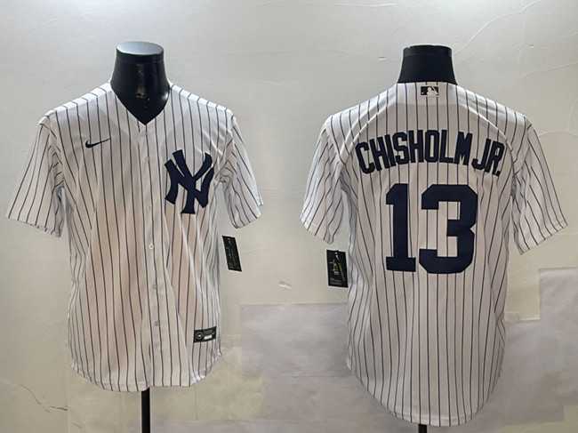 Men's New York Yankees #13 Jazz Chisholm Jr. White Cool Base Stitched Jersey,We sell and wholesale Men's New York Yankees #13 Jazz Chisholm Jr. White Cool Base Stitched Jersey on line form chian!